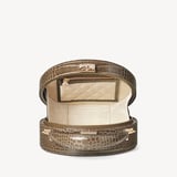 Hat Box Mocha Patent Croc