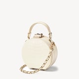 Micro Hat Box Ivory Patent Croc