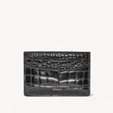 Slim Credit Card Holder Black Patent Croc