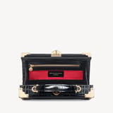 Trinket Box Deep Shine Black Small Croc