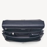City Leather Briefcase Navy Pebble