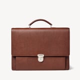 City Leather Briefcase Tobacco Pebble