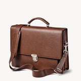 City Leather Briefcase Tobacco Pebble