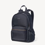 Men's Backpack Navy Nylon Canvas with Leather Trim