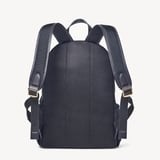 Men's Backpack Navy Nylon Canvas with Leather Trim
