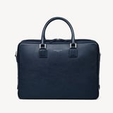 Mount Street Laptop Briefcase Navy Pebble