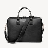 Mount Street Laptop Briefcase Black Pebble
