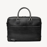 Mount Street Laptop Briefcase Black Pebble