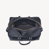 Men's Weekend Bag Navy Nylon Canvas with Leather Trim