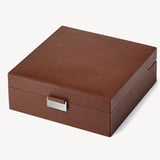 Reporter Four Piece Watch Box Tobacco Pebble