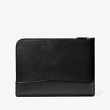 City Leather Folio Case Black Pebble