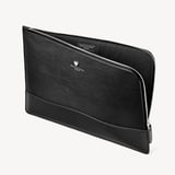 City Leather Folio Case Black Pebble