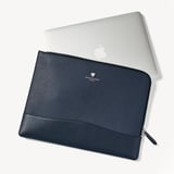 City Leather Folio Case Navy Pebble