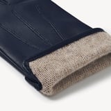 Women's Cashmere Lined Leather Gloves Navy Nappa