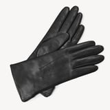 Women's Cashmere Lined Leather Gloves Black Nappa