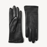 Women's Cashmere Lined Leather Gloves Black Nappa