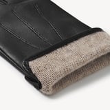 Women's Cashmere Lined Leather Gloves Black Nappa