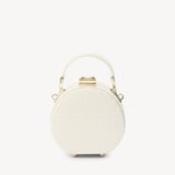 Micro Hat Box Deep Shine Ivory Small Croc