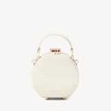 Micro Hat Box Deep Shine Ivory Small Croc