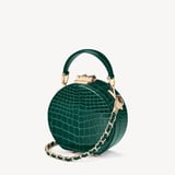 Micro Hat Box Evergreen Patent Croc