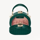 Micro Hat Box Evergreen Patent Croc