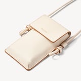 Ella Crossbody Phone Pouch Ivory Pebble
