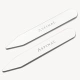 Aspinal Sterling Silver Collar Stiffeners Mother of Pearl & Rhodium Silver Plated