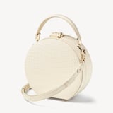 Hat Box Ivory Patent Croc