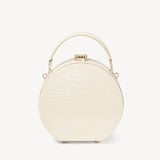 Hat Box Ivory Patent Croc