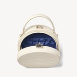 Hat Box Ivory Patent Croc