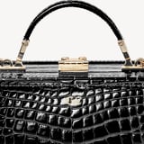 Trunk Black Patent Croc