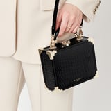 Trunk Black Patent Croc
