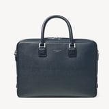 Mount Street Laptop Briefcase  Navy Saffiano