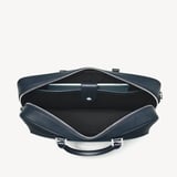 Mount Street Laptop Briefcase  Navy Saffiano