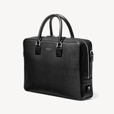Mount Street Laptop Briefcase Black Saffiano