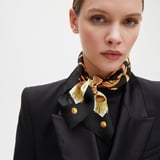 Aspinal Signature Silk Neck Bow Black Pure Silk