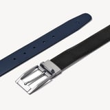 Men's Reversible Belt Smooth Black & Smooth Navy