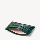Slim Credit Card Holder Evergreen Patent Croc