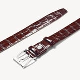 Classic Men's Belt Deep Shine Amazon Brown Croc