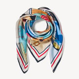 Pool Side Silk Scarf Multi-Coloured Pure Silk
