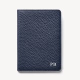 Passport Cover with Card Slots Navy Pebble
