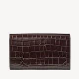 Travel Wallet Deep Shine Amazon Brown Croc