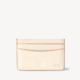 Slim Credit Card Holder Ivory Pebble