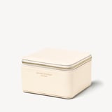 Travel Watch & Ring Box Ivory Pebble