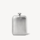 5oz Hip Flask with Leather Pouch Ivory Pebble
