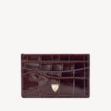 Slim Credit Card Holder Deep Shine Amazon Brown Croc
