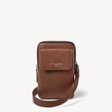 Reporter Crossbody Phone Bag Tobacco Pebble