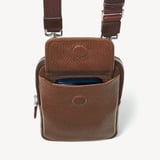 Reporter Crossbody Phone Bag Tobacco Pebble