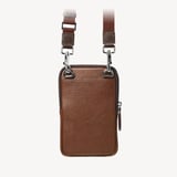 Reporter Crossbody Phone Bag Tobacco Pebble
