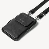 Reporter Crossbody Phone Bag Black Pebble